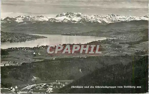 Cartes postales moderne Zurichsee und die Glarnischgruppe vom Uetliberg aus