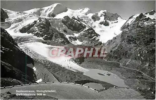 Moderne Karte Sustenstrasse Steingletscher Gwachtenhorn 3428m