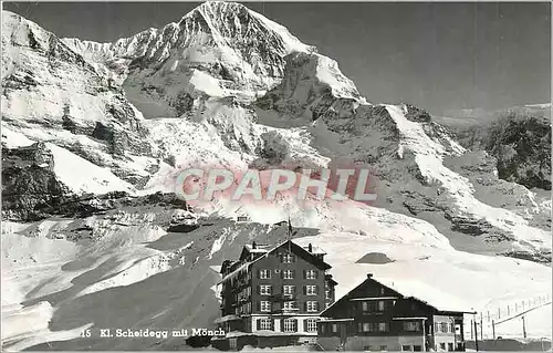 Moderne Karte Kl Scheidegg mit Monch