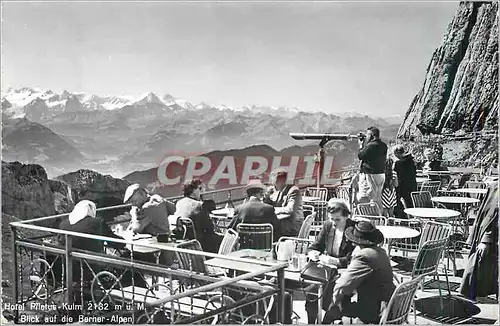 Cartes postales moderne Hotel Pilatus Kulm 2132 m Blick auf die Berner Alpen Hotel Pilatus Kulm