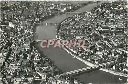 Cartes postales moderne Basel die Vier Rheinbrucken Serie Fliegeraufnahmen