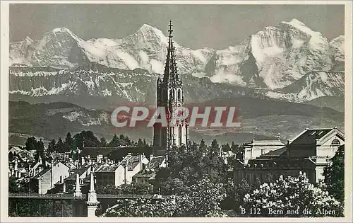 Moderne Karte Berne et les Alpes