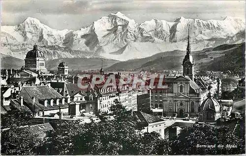 Moderne Karte Berne et les Alpes