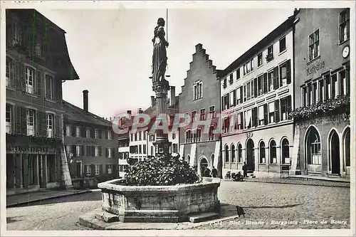 Moderne Karte Bienne Biel Place du Bourg