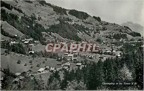 Moderne Karte Champery et les Tours d'Ar