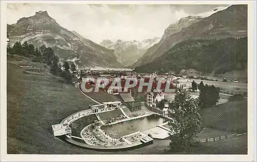 Cartes postales moderne Engelberg mit Schwimmbad Piscine
