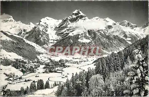 Cartes postales moderne Engelberg (1019m) mit Hahnen 2611m