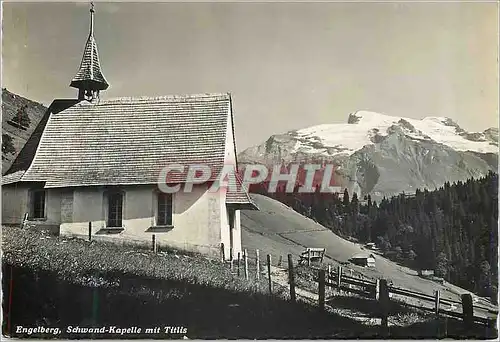 Moderne Karte Engelberg Schwand Kapelle mit Titlis