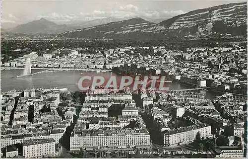 Moderne Karte Geneve Vue Generale par Avion