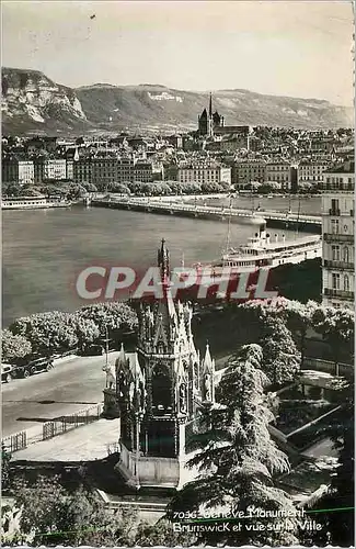 Cartes postales moderne Geneve Monument Brunswick et Vue sur la Ville