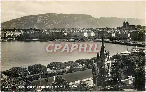 Cartes postales moderne Geneve Monument Brunswick et Vue sur la Ville