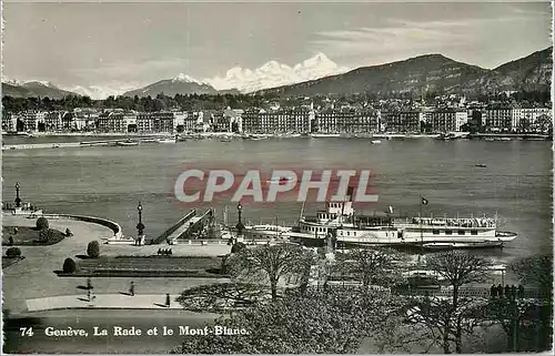 Cartes postales moderne Geneve la Rade et le Mont Blanc Bateau