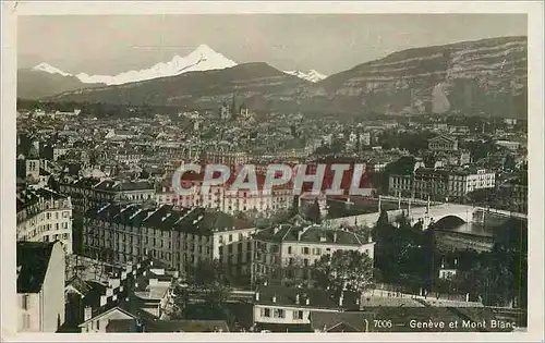 Cartes postales moderne Geneve et Mont Blanc
