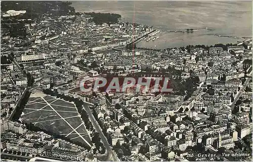 Moderne Karte Geneve Vue Aerienne