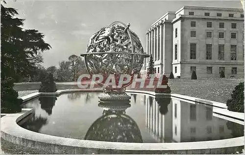 Moderne Karte Geneve le Palais des Nations Unies la Sphere Armillaire dite Sphere Manship