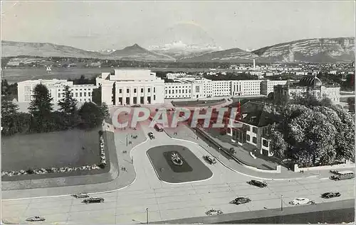 Moderne Karte Geneve le Palais des Nations Vue sur la Ville et le Mont Blanc