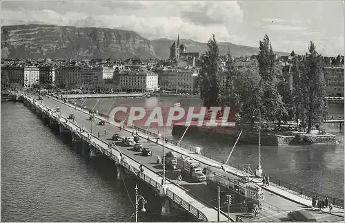 Moderne Karte Geneve Vue Generale