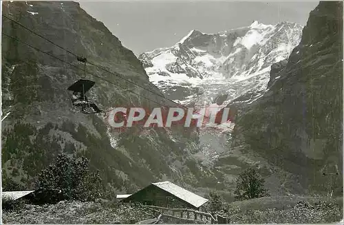 Cartes postales moderne Grindelwald Firstbahn mit Fiescherwand unter Grindelwaldgletscher