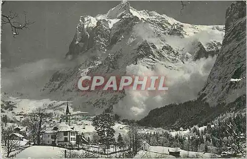 Moderne Karte Grindelwald mit Wetterhorn