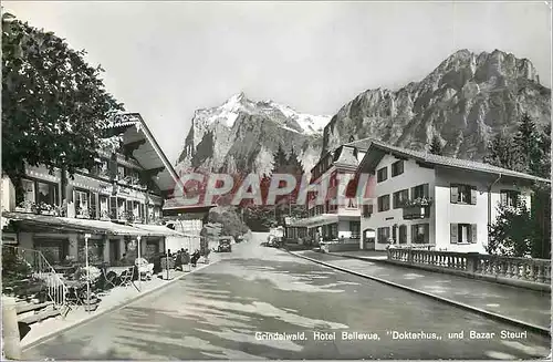 Cartes postales moderne Grindelwald Wetterhorn und Mettenberg Hotel Bellevue Dokterhus und Bazar Steuri