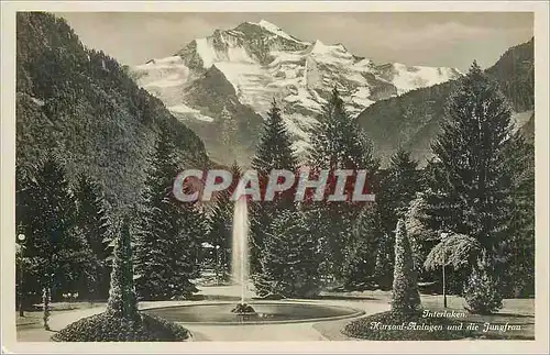 Cartes postales moderne Interlaken Kursaal Anlagen und die Jungfrau