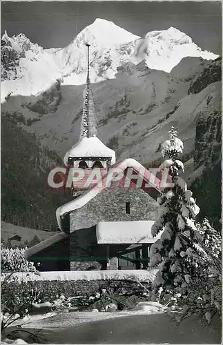 Moderne Karte Kandersteg Kath Kirche mit Blumlisalp