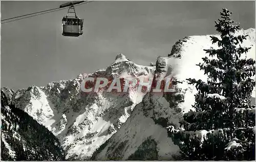 Cartes postales moderne Luftseilbahn Kandersteg Stock (Gemmi) Hockenhorn