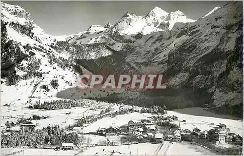 Cartes postales moderne Kandersteg im Winter mit Blumlisalpgruppe