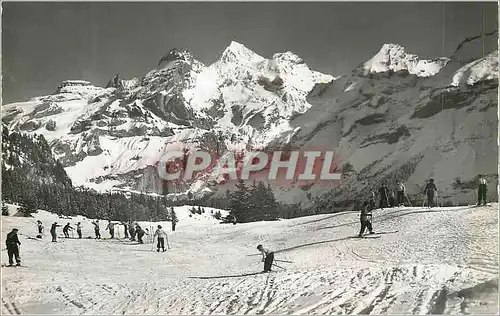 Moderne Karte Kandersteg Oeschinensee Blumlisalp u Frundenhorn