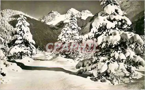 Moderne Karte Winterlandschaft bei Kandersteg