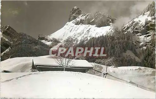 Moderne Karte Winterlandschaft bei Kandersteg