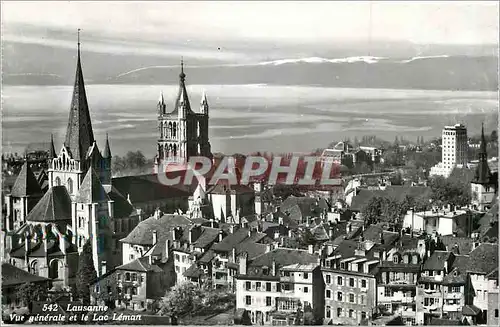 Cartes postales moderne Lausanne Vue Generale et le Lac Leman
