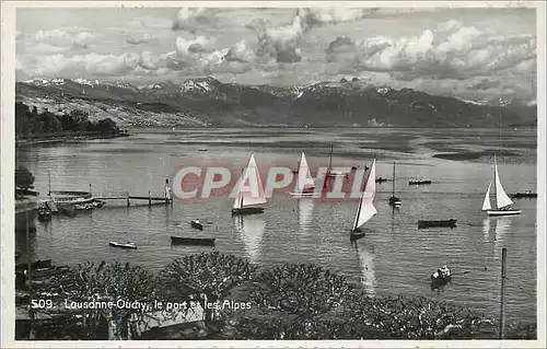 Cartes postales moderne Lausanne Ouchy Le Port et les Alpes Bateaux