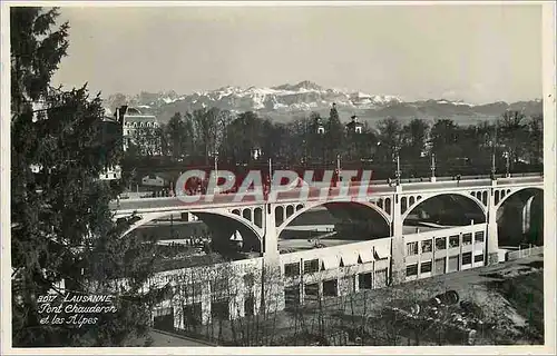 Cartes postales moderne Lausanne Pont Chauderon et les Alpes