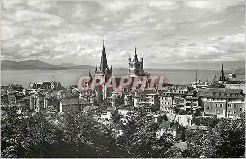 Moderne Karte Lausanne et le Lac Leman