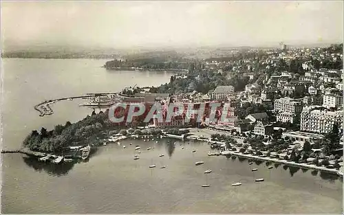 Cartes postales moderne Ouchy Lausanne Vue aerienne du Port