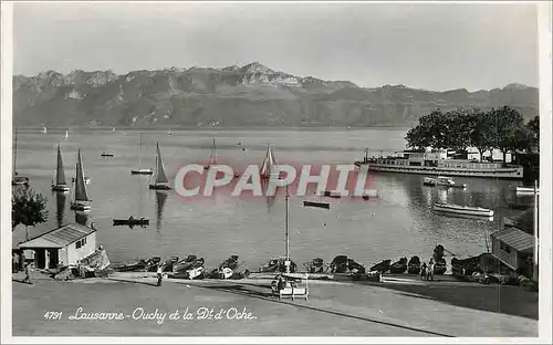 Cartes postales moderne Lausanne Ouchy et la Dt d'Oche Bateaux