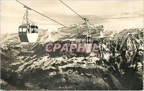 Cartes postales moderne Telepherique Leysin Berneuse avec le Massif des Diablerets