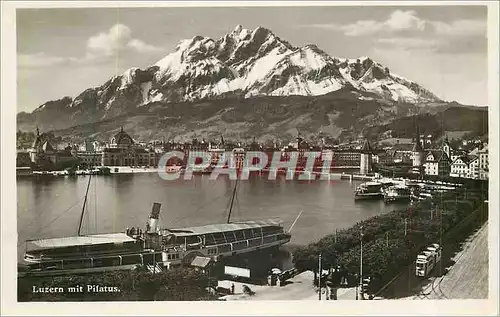 Cartes postales moderne Luzern mit Pilatus Bateaux