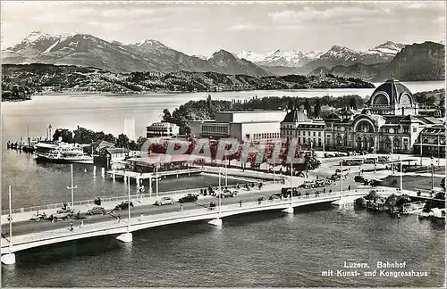 Moderne Karte Luzern Bahnhof mit Kunst und Kongresshaus