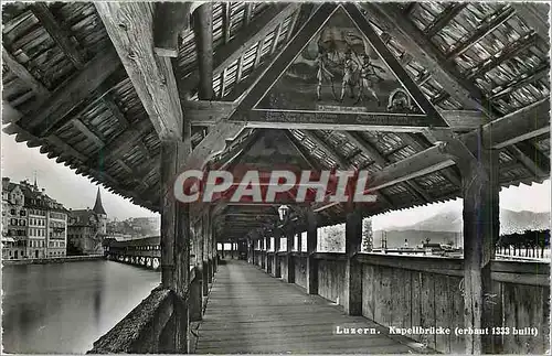 Cartes postales moderne Luzern Kapellbrucke (erbaut 17191 built)
