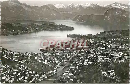 Cartes postales moderne Luzern Fliegeraufnahme