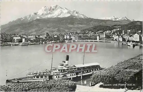 Moderne Karte Luzern und Pilatus 2132 m Bateau