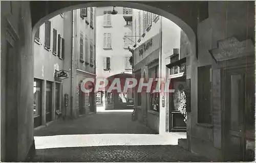 Moderne Karte Ponte Tresa Lago di Lugano Interno del Paese