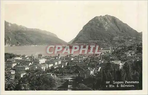 Cartes postales moderne Lugano Panorama et Mte S Salvatore