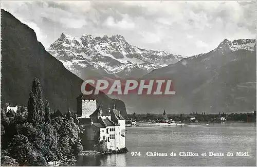 Cartes postales moderne Chateau de Chillon et les Dents du Midi