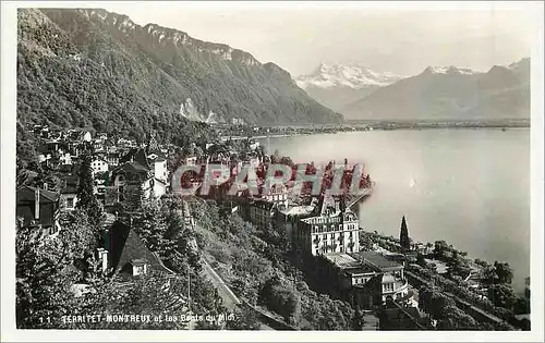 Cartes postales moderne Territet Montreux et les Dents du Midi