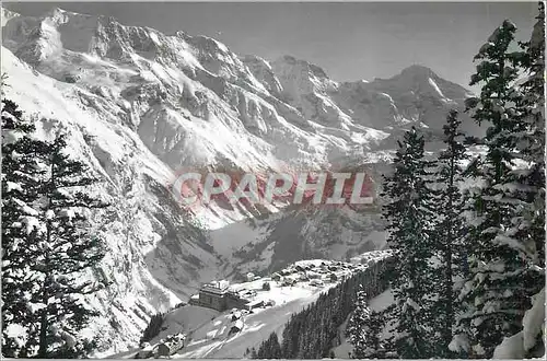 Moderne Karte Murren (1650 m) Ebnefluh Muttaghorn Grosshorn Breithorn