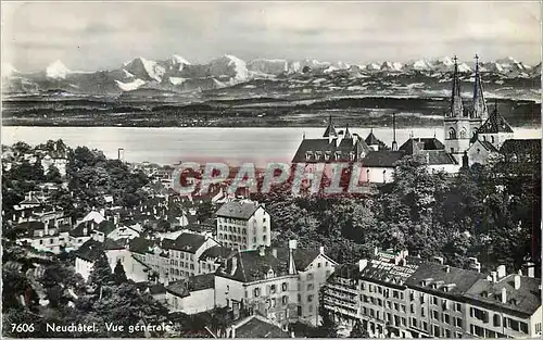 Moderne Karte Neuchatel Vue Generale