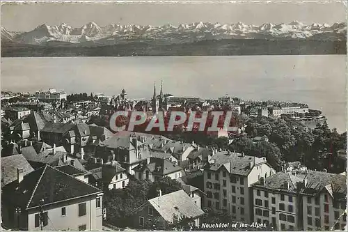 Cartes postales moderne Neuchatel et les Alpes